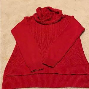 Red, turtle neck sweater size Med